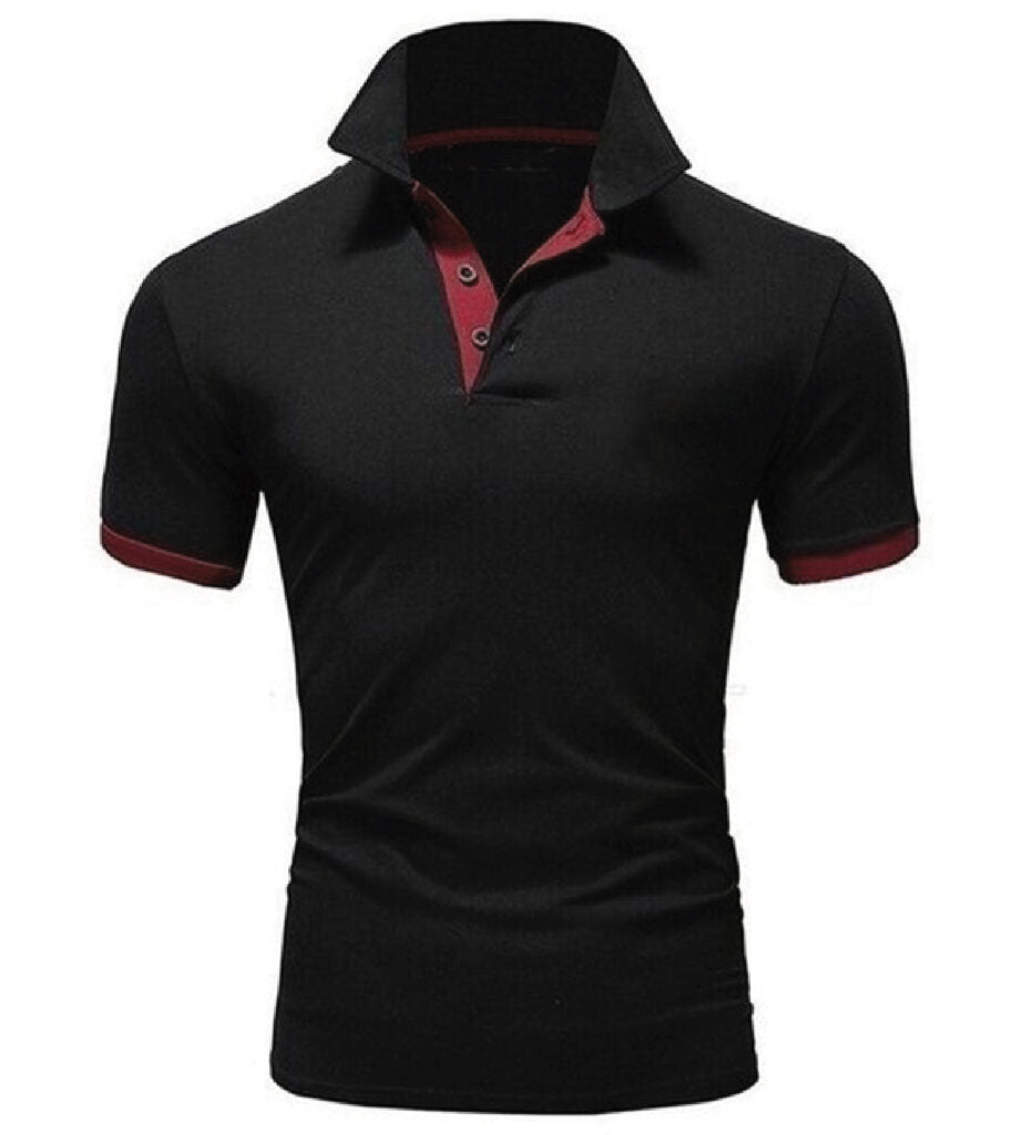 Men's Black & Red Polo Shirt